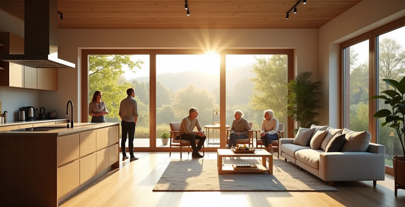 Espace de vie partagé dans un habitat inclusif